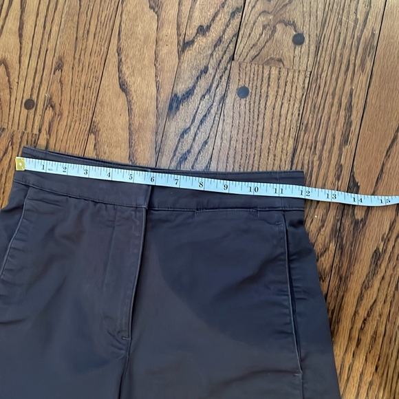 Babaton sz OO cotton/elastane wider leg back pocket darts dark grey/taupe - Picture 5 of 10